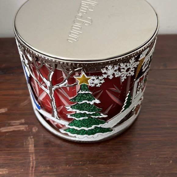 White barn spiced apple toddy candle with Limited Edition Christmas holder - Picture 2 of 7